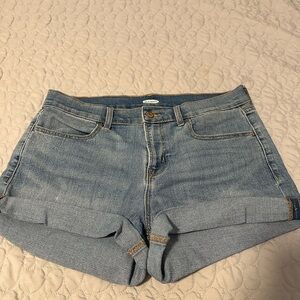 Old Navy Light Blue Denim Women's Rolled Hem Shorts